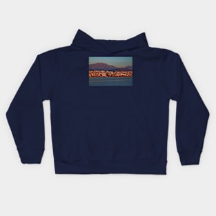 Greece. Crete. Approaching the city of Agios Nikolaos. Kids Hoodie